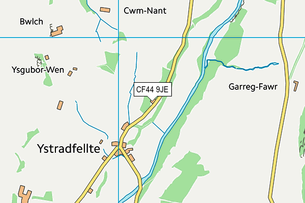 CF44 9JE map - OS VectorMap District (Ordnance Survey) CF44 9JE map - OS VectorMap District (Ordnance Survey)