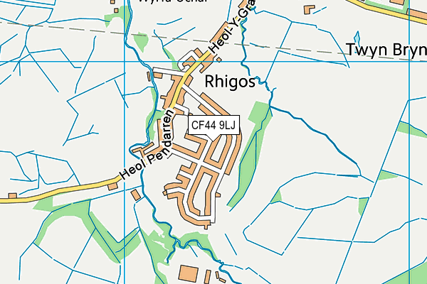 CF44 9LJ map - OS VectorMap District (Ordnance Survey) CF44 9LJ map - OS VectorMap District (Ordnance Survey)