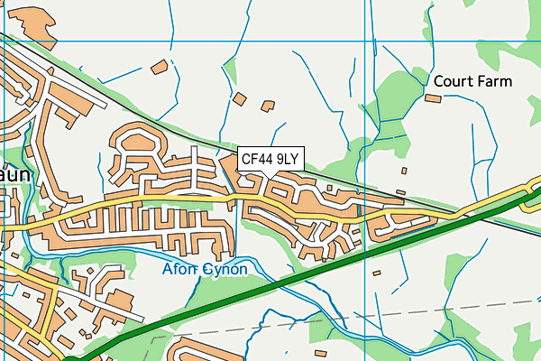 CF44 9LY map - OS VectorMap District (Ordnance Survey) CF44 9LY map - OS VectorMap District (Ordnance Survey)