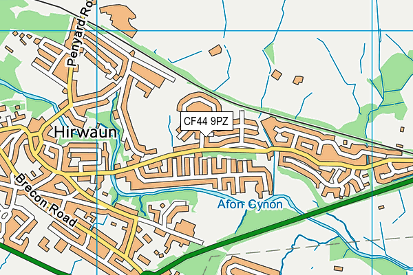 CF44 9PZ map - OS VectorMap District (Ordnance Survey) CF44 9PZ map - OS VectorMap District (Ordnance Survey)