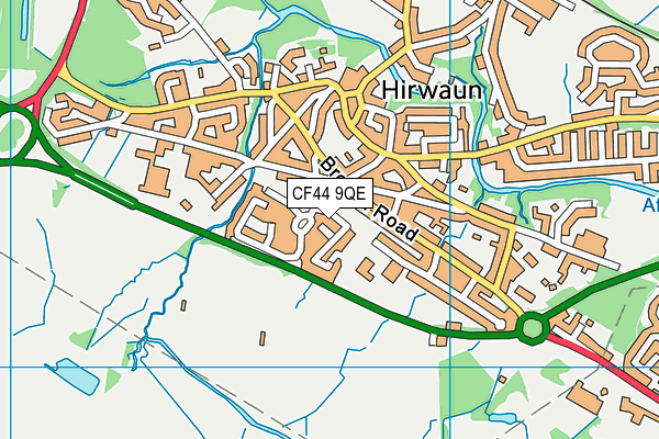 CF44 9QE map - OS VectorMap District (Ordnance Survey) CF44 9QE map - OS VectorMap District (Ordnance Survey)