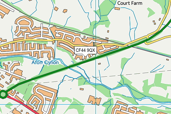 CF44 9QX map - OS VectorMap District (Ordnance Survey) CF44 9QX map - OS VectorMap District (Ordnance Survey)