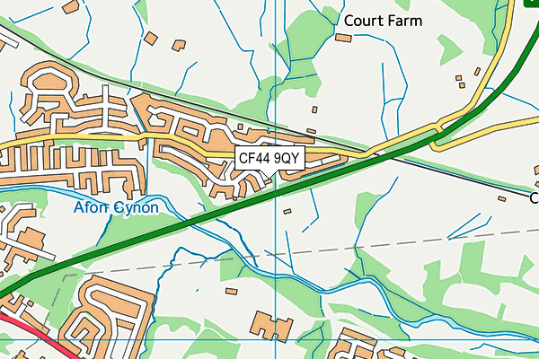 CF44 9QY map - OS VectorMap District (Ordnance Survey) CF44 9QY map - OS VectorMap District (Ordnance Survey)