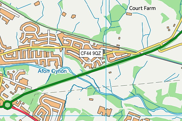 CF44 9QZ map - OS VectorMap District (Ordnance Survey) CF44 9QZ map - OS VectorMap District (Ordnance Survey)