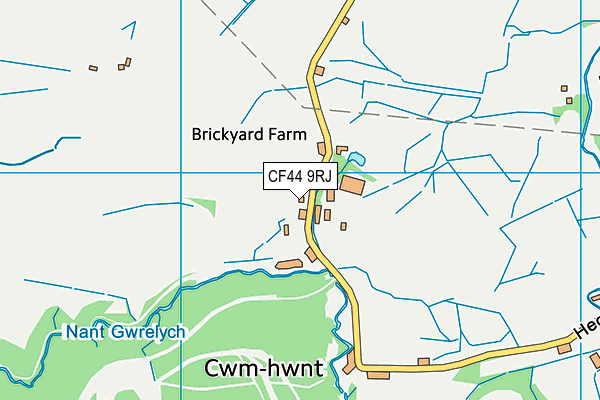 CF44 9RJ map - OS VectorMap District (Ordnance Survey) CF44 9RJ map - OS VectorMap District (Ordnance Survey)