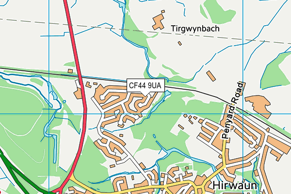CF44 9UA map - OS VectorMap District (Ordnance Survey) CF44 9UA map - OS VectorMap District (Ordnance Survey)