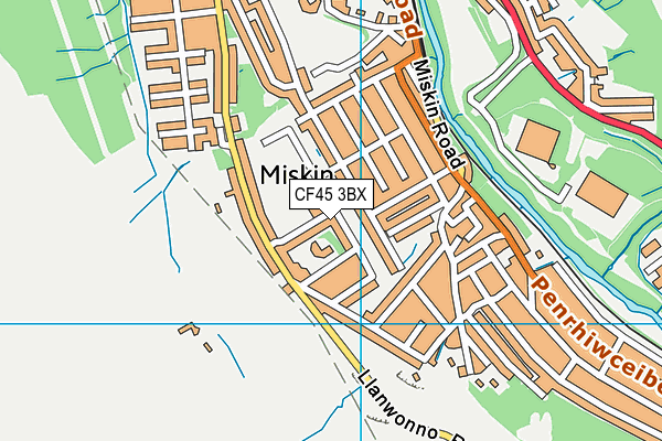 CF45 3BX map - OS VectorMap District (Ordnance Survey) CF45 3BX map - OS VectorMap District (Ordnance Survey)