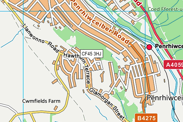 CF45 3HJ map - OS VectorMap District (Ordnance Survey) CF45 3HJ map - OS VectorMap District (Ordnance Survey)