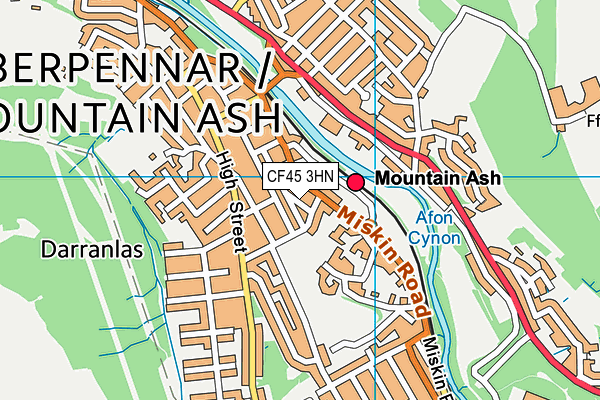 CF45 3HN map - OS VectorMap District (Ordnance Survey) CF45 3HN map - OS VectorMap District (Ordnance Survey)