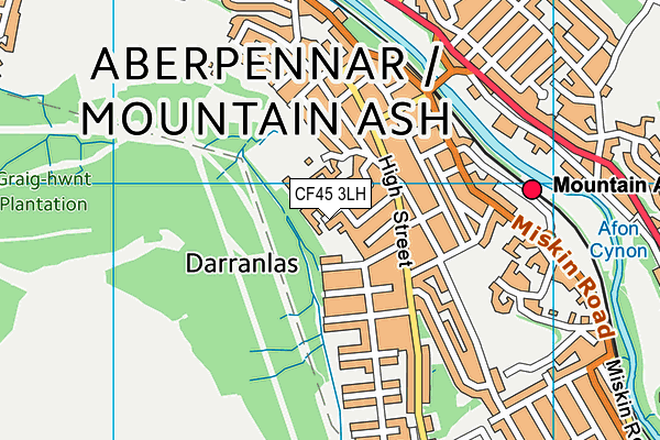CF45 3LH map - OS VectorMap District (Ordnance Survey)