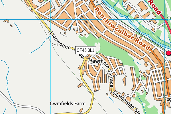 CF45 3LJ map - OS VectorMap District (Ordnance Survey) CF45 3LJ map - OS VectorMap District (Ordnance Survey)
