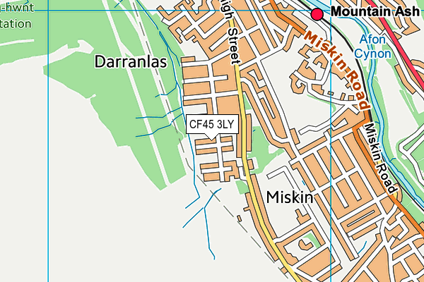 CF45 3LY map - OS VectorMap District (Ordnance Survey) CF45 3LY map - OS VectorMap District (Ordnance Survey)