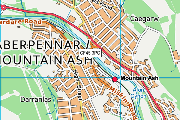 CF45 3PG map - OS VectorMap District (Ordnance Survey)