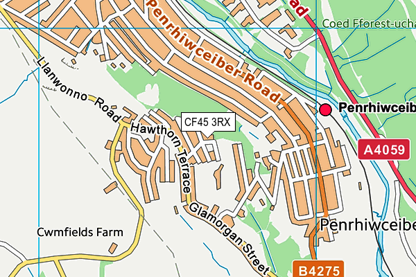 CF45 3RX map - OS VectorMap District (Ordnance Survey) CF45 3RX map - OS VectorMap District (Ordnance Survey)