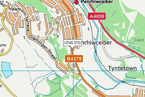 CF45 3TG map - OS VectorMap District (Ordnance Survey) CF45 3TG map - OS VectorMap District (Ordnance Survey)