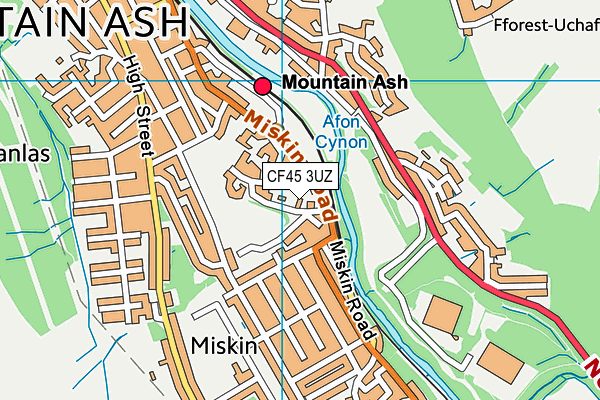 CF45 3UZ map - OS VectorMap District (Ordnance Survey) CF45 3UZ map - OS VectorMap District (Ordnance Survey)