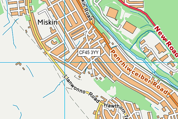 CF45 3YY map - OS VectorMap District (Ordnance Survey) CF45 3YY map - OS VectorMap District (Ordnance Survey)