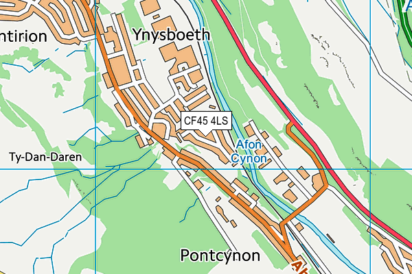 CF45 4LS map - OS VectorMap District (Ordnance Survey)