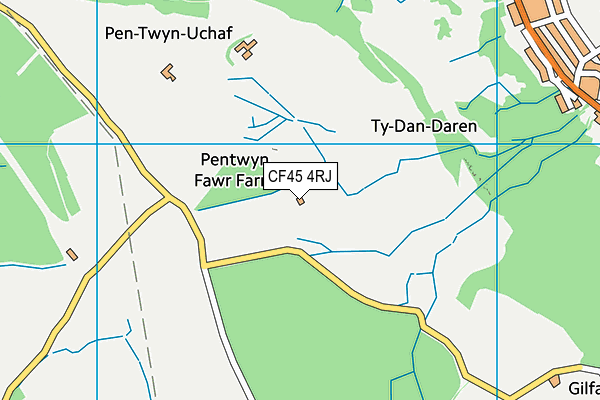 CF45 4RJ map - OS VectorMap District (Ordnance Survey) CF45 4RJ map - OS VectorMap District (Ordnance Survey)