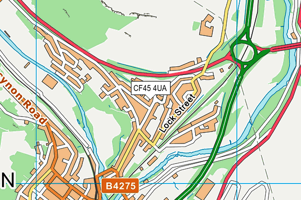 CF45 4UA map - OS VectorMap District (Ordnance Survey) CF45 4UA map - OS VectorMap District (Ordnance Survey)