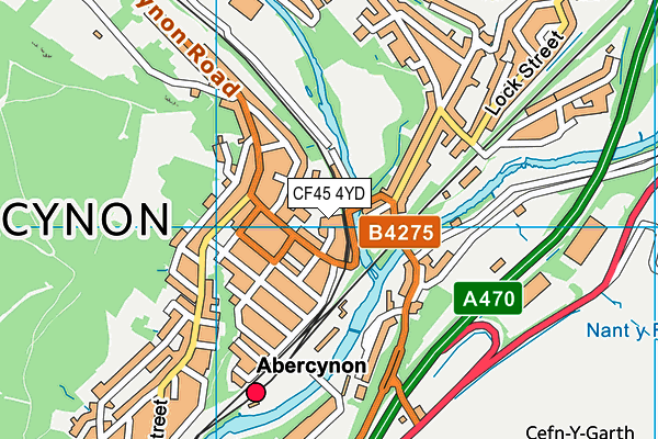 CF45 4YD map - OS VectorMap District (Ordnance Survey) CF45 4YD map - OS VectorMap District (Ordnance Survey)