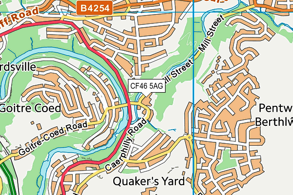 CF46 5AG map - OS VectorMap District (Ordnance Survey) CF46 5AG map - OS VectorMap District (Ordnance Survey)