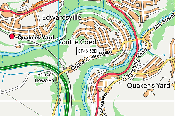 CF46 5BD map - OS VectorMap District (Ordnance Survey) CF46 5BD map - OS VectorMap District (Ordnance Survey)