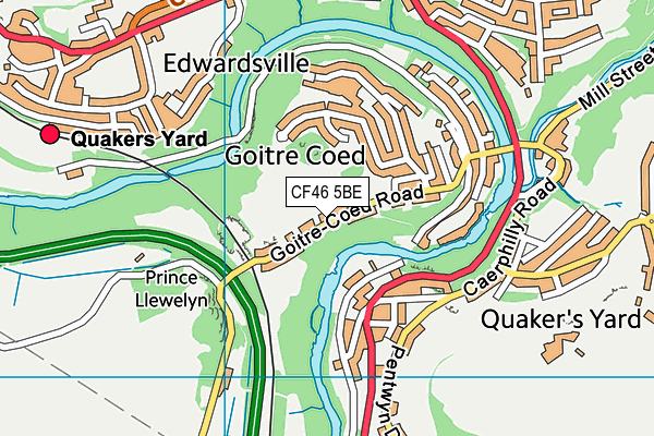 CF46 5BE map - OS VectorMap District (Ordnance Survey) CF46 5BE map - OS VectorMap District (Ordnance Survey)