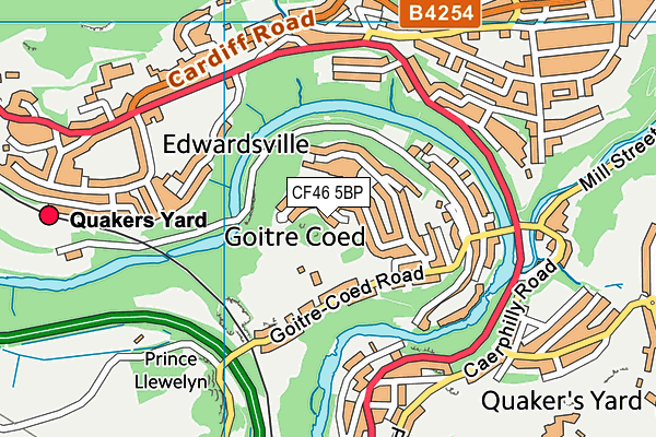 CF46 5BP map - OS VectorMap District (Ordnance Survey) CF46 5BP map - OS VectorMap District (Ordnance Survey)