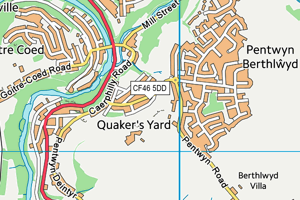 CF46 5DD map - OS VectorMap District (Ordnance Survey) CF46 5DD map - OS VectorMap District (Ordnance Survey)