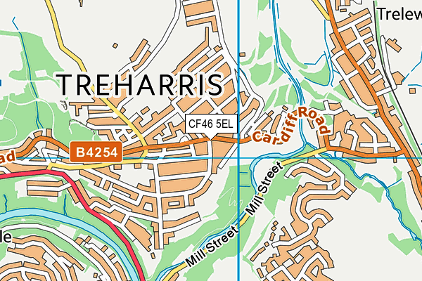 CF46 5EL map - OS VectorMap District (Ordnance Survey) CF46 5EL map - OS VectorMap District (Ordnance Survey)