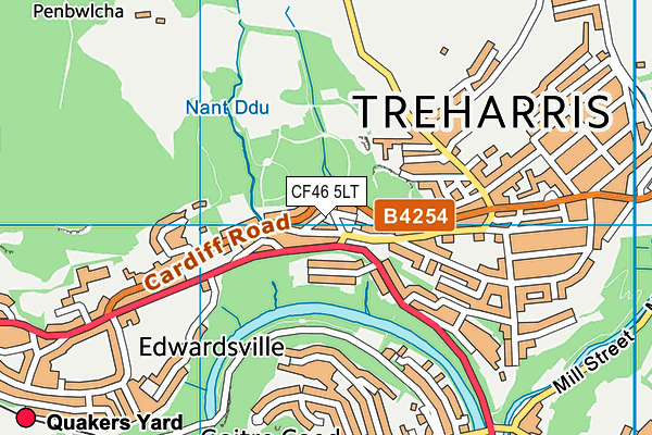 CF46 5LT map - OS VectorMap District (Ordnance Survey) CF46 5LT map - OS VectorMap District (Ordnance Survey)