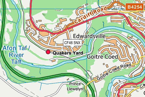 CF46 5NX map - OS VectorMap District (Ordnance Survey) CF46 5NX map - OS VectorMap District (Ordnance Survey)