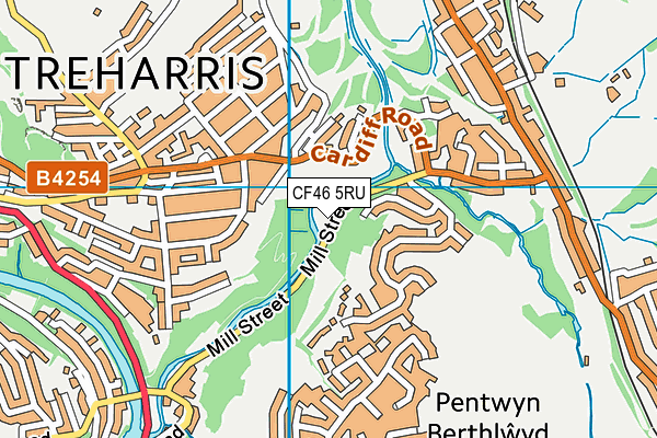 CF46 5RU map - OS VectorMap District (Ordnance Survey) CF46 5RU map - OS VectorMap District (Ordnance Survey)