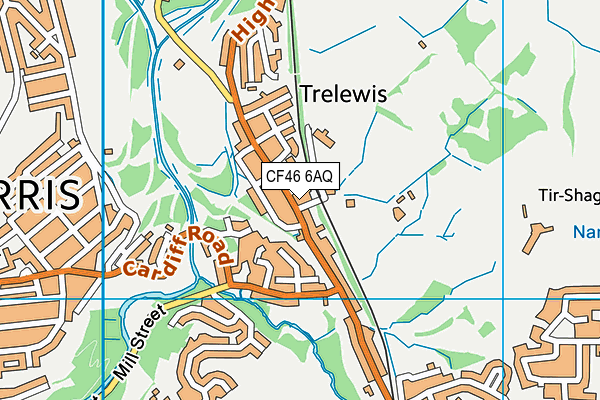CF46 6AQ map - OS VectorMap District (Ordnance Survey) CF46 6AQ map - OS VectorMap District (Ordnance Survey)