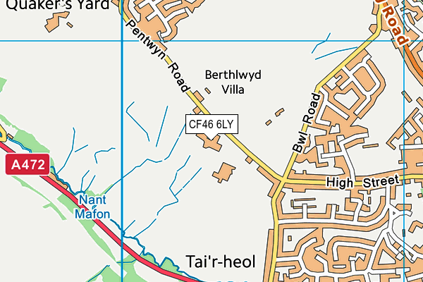 CF46 6LY map - OS VectorMap District (Ordnance Survey) CF46 6LY map - OS VectorMap District (Ordnance Survey)