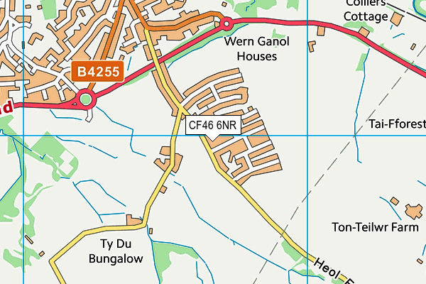 CF46 6NR map - OS VectorMap District (Ordnance Survey) CF46 6NR map - OS VectorMap District (Ordnance Survey)