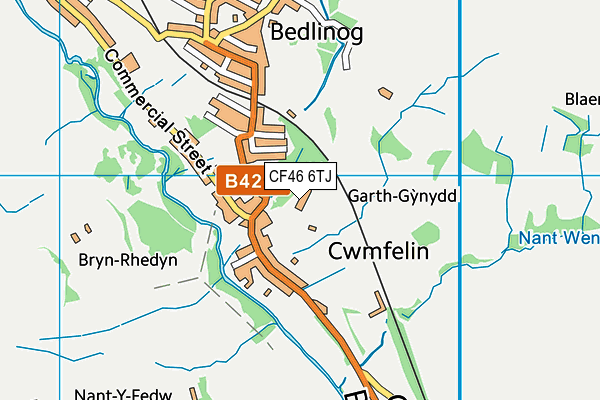 CF46 6TJ map - OS VectorMap District (Ordnance Survey) CF46 6TJ map - OS VectorMap District (Ordnance Survey)