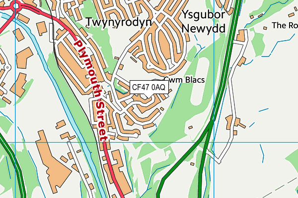 CF47 0AQ map - OS VectorMap District (Ordnance Survey) CF47 0AQ map - OS VectorMap District (Ordnance Survey)