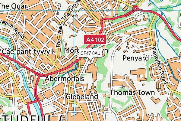 CF47 0AU map - OS VectorMap District (Ordnance Survey) CF47 0AU map - OS VectorMap District (Ordnance Survey)