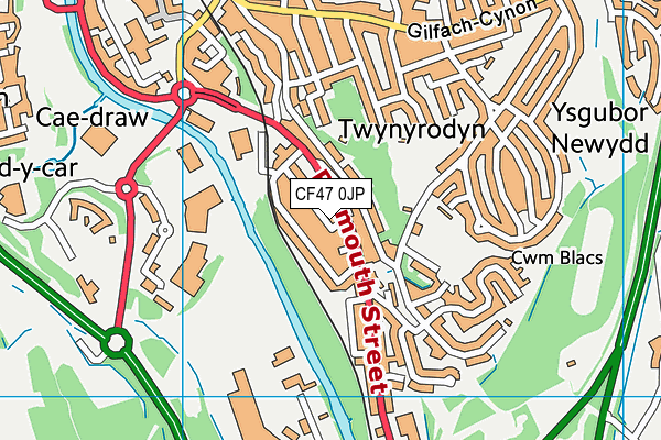 CF47 0JP map - OS VectorMap District (Ordnance Survey) CF47 0JP map - OS VectorMap District (Ordnance Survey)