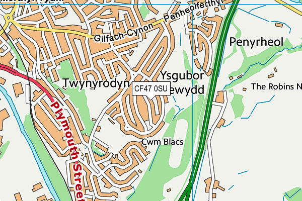 CF47 0SU map - OS VectorMap District (Ordnance Survey) CF47 0SU map - OS VectorMap District (Ordnance Survey)