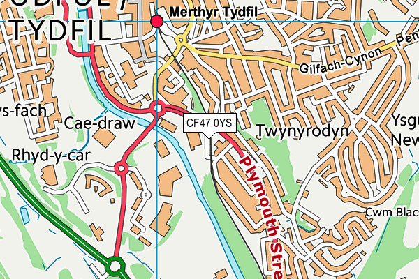 CF47 0YS map - OS VectorMap District (Ordnance Survey) CF47 0YS map - OS VectorMap District (Ordnance Survey)