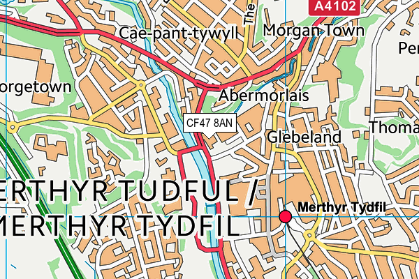 CF47 8AN map - OS VectorMap District (Ordnance Survey) CF47 8AN map - OS VectorMap District (Ordnance Survey)