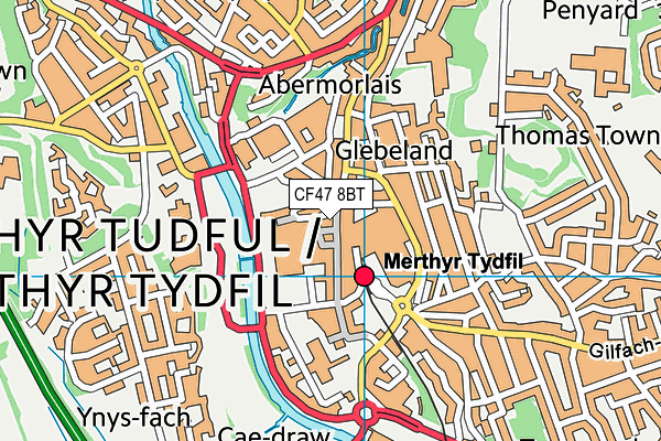 CF47 8BT map - OS VectorMap District (Ordnance Survey) CF47 8BT map - OS VectorMap District (Ordnance Survey)