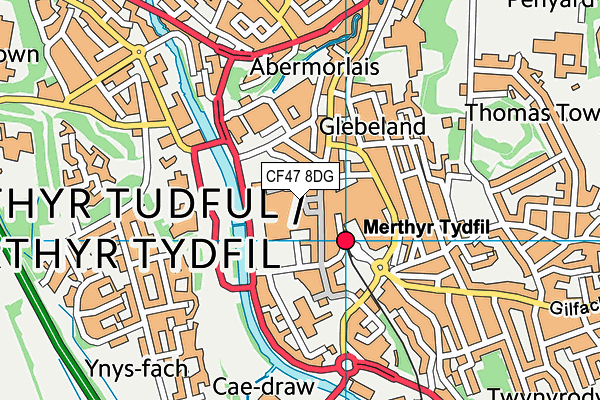 CF47 8DG map - OS VectorMap District (Ordnance Survey) CF47 8DG map - OS VectorMap District (Ordnance Survey)