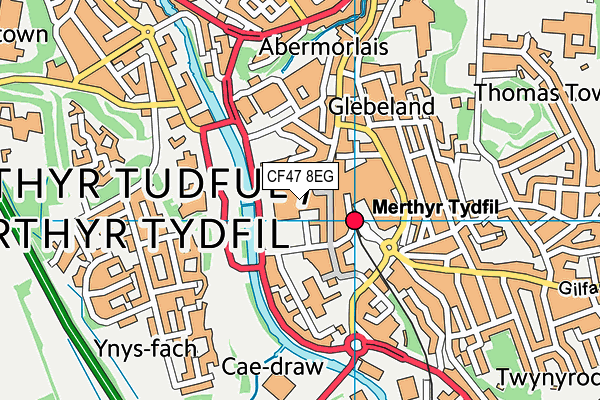 CF47 8EG map - OS VectorMap District (Ordnance Survey) CF47 8EG map - OS VectorMap District (Ordnance Survey)