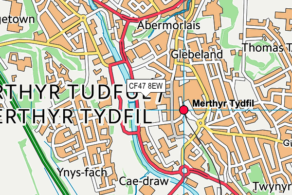 CF47 8EW map - OS VectorMap District (Ordnance Survey) CF47 8EW map - OS VectorMap District (Ordnance Survey)