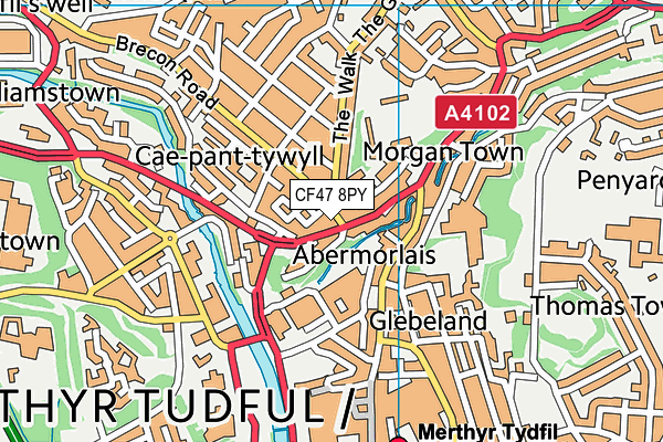 CF47 8PY map - OS VectorMap District (Ordnance Survey) CF47 8PY map - OS VectorMap District (Ordnance Survey)