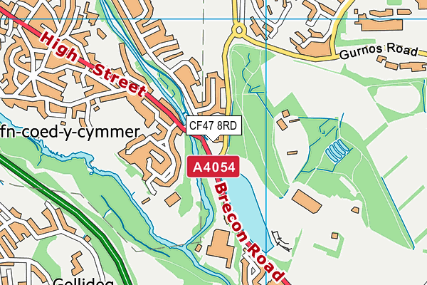 CF47 8RD map - OS VectorMap District (Ordnance Survey) CF47 8RD map - OS VectorMap District (Ordnance Survey)